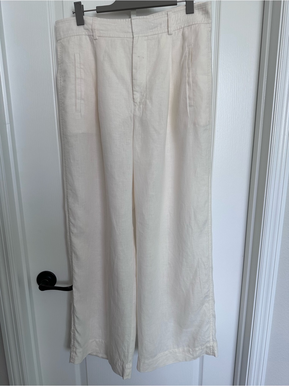 Everlane Natural Wide-Leg Linen Trousers - Picture 2 of 4